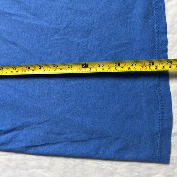 Vintage Quiksilver Surf Big Logo Size large Cotton T-shirt Blue - Picture 3 of 7